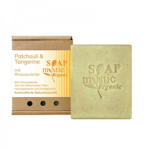 Organic Soap Patchouli & Tangerine with Maroccan Lava Clay