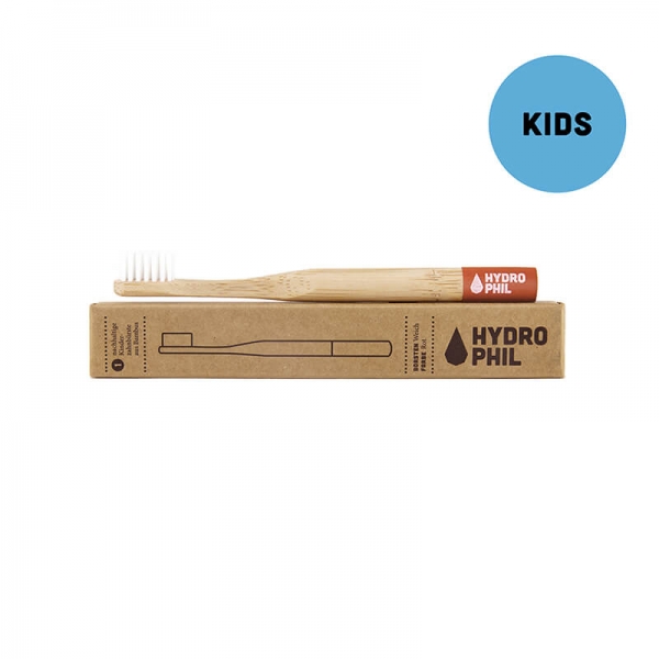 Hydrophil Bamboo Toothbrush for children soft, red