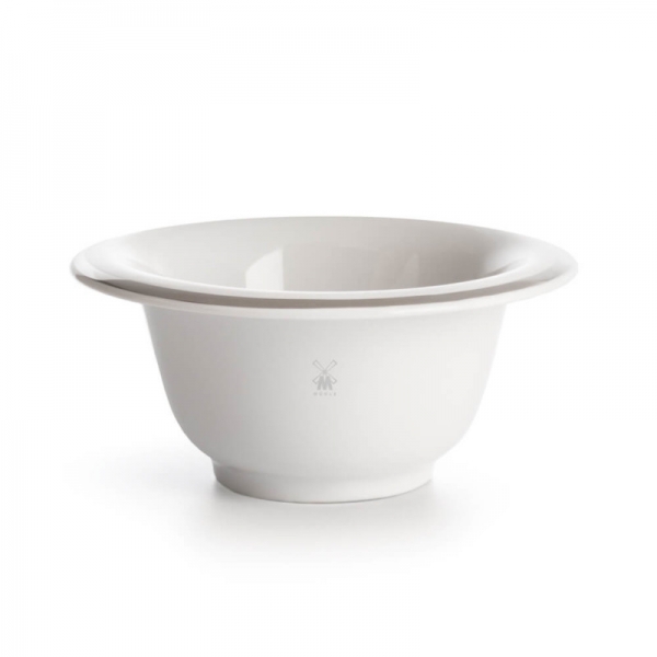 Shaving Bowl, Porcelain white with Platinum Rim