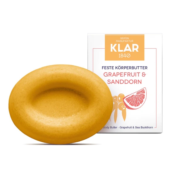 Klar's Feste Körperbutter Grapefruit & Sanddorn